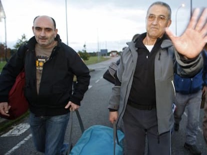 Domingo Troitiño a su salida de la prisión de Teixeiro en 2013.