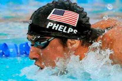 Phelps en una imagen del Mundial de Roma de 2009