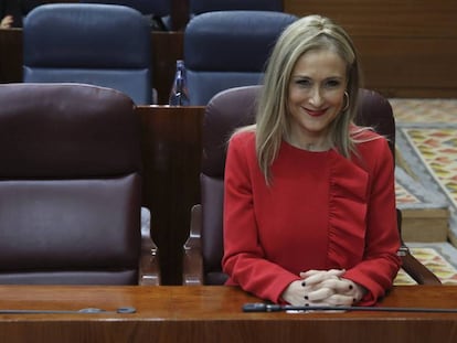 Cristina Cifuentes en la Asamblea de Madrid.