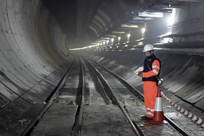 Aspecto interior de la boca sureste del túnel, completado tras el paso de la tuneladora.