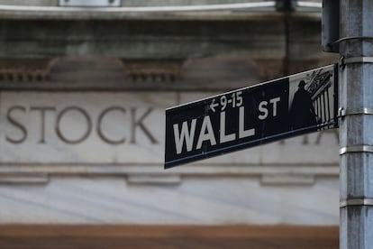 Fachada de la Bolsa de Nueva York, en Wall Street. 