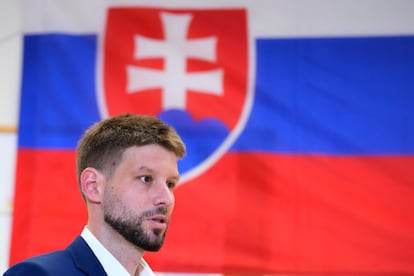 Leader of Progressive Slovakia party Michal Simecka