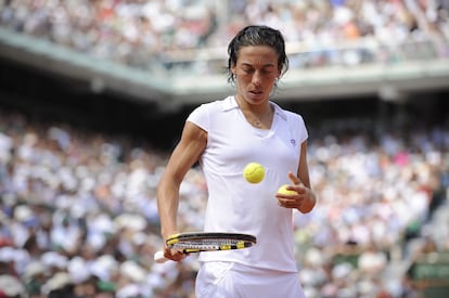 Francesca Schiavone. The Italian player, who reached the pinnacle of her professional career by winning the French Open in 2010, has been very open about debunking the myth that sexual abstinence improves performance. "For a woman, sex before a match is not only allowed, it is fantastic," Schiavone said. "It raises your hormone levels and brings advantages to all of your points.” In the photo, Schiavone at Roland Garros in 2010.