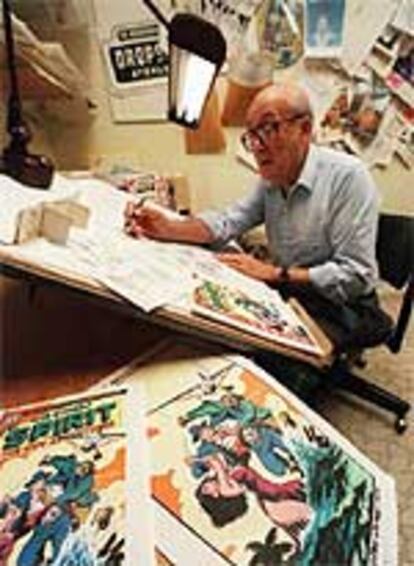 Will Eisner, en su estudio de Boca Raton, Florida.