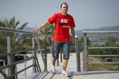 Iniesta, de vuelta al trabajo tras las vacaciones de verano.