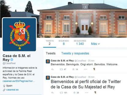 El perfil de la Casa Real en Twitter