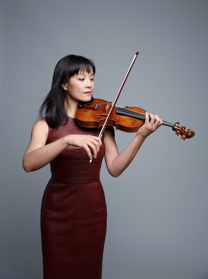 Mira Wang, violinista que acompaña a Murray y Vogler en ‘New Worlds’.