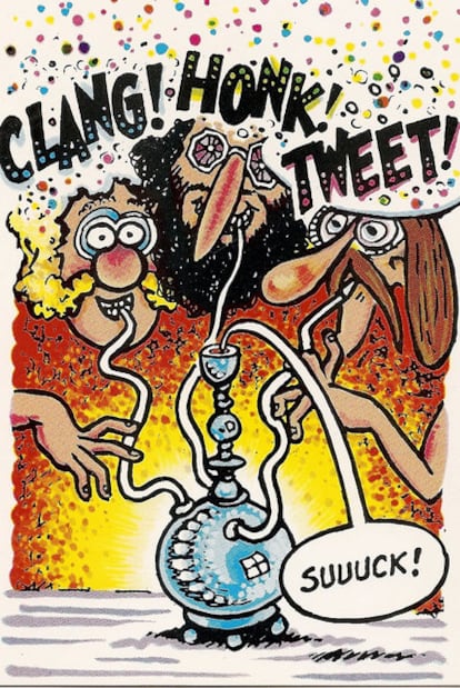 Una viñeta de los inconfundibles Freak Brothers, una de las biblias del <i>underground</i> en versión cómic.