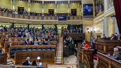 Ministra de Sanidad, Mónica García, el día que PP, Junts y Vox tumbaron la ley para crear la Agencia Estatal de Salud Pública
