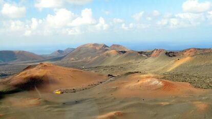 El sublime paisaje del parque nacional Timanfaya (Lanzarote).