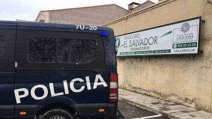 Registro de las oficinas de El Salvador en el presunto fraude funerario en Valladolid.