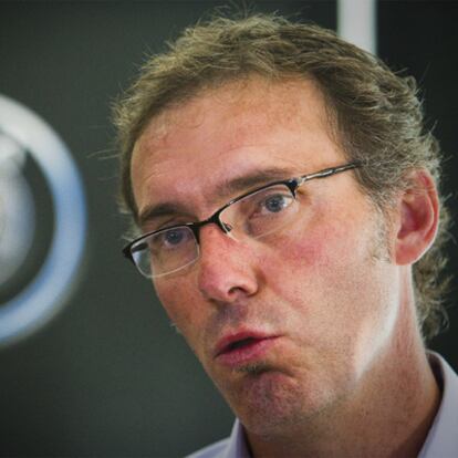 Laurent Blanc, seleccionador francés, en la Conferencia de Técnicos de la UEFA que se celebra en Madrid.