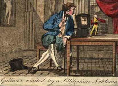 <i>Gulliver visited for a lilliputian nobleman. </i>