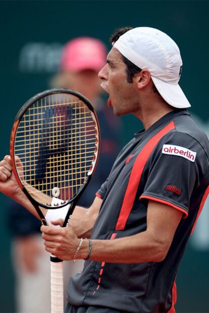 Albert Montañés, tras vencer a Pablo Cuevas en el torneo de Estoril.