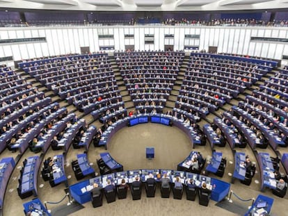 Vista general del Parlamento Europeo durante una sesión.