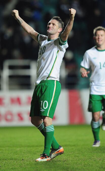 Keane, durante un partido con Irlanda.