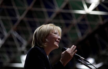 Luisa Ortega Diaz, durante la conferencia a favor de la Constituci&oacute;n, en Caracas este domingo.