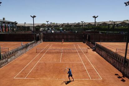 Pista de tenis en la instalación de Reebok Sports Club, en La Finca de Pozuelo