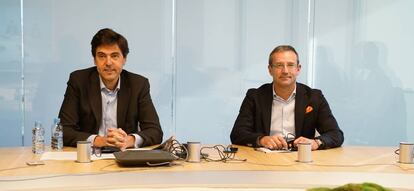 Joaquín Colino y Jean François Fallacher, en la presentación de hoy.