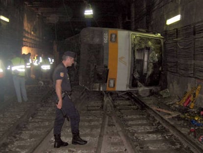 Imagen del accidente en el Metro de Valencia, en 2006.