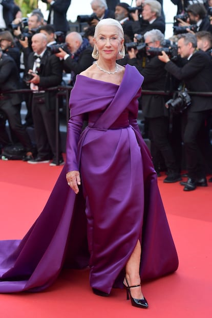 El año pasado acudió al estreno de "La Plus Precieuse Des Marchandises" con un increíble vestido púrpura de seda con cola y escote barco diseñado específicamente para ella por el creador libanés Elie Saab.