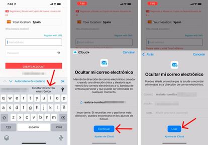 Oculta tu dirección de email con iCloud.