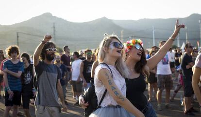 Asistentes a la última jornada del Festival Internacional de Benicàssim