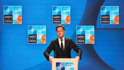 El secretario general de la OTAN, Mark Rutte, este lunes en La Haya.