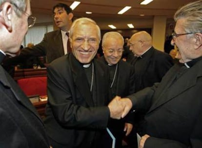 El cardenal Antonio María Rouco, ayer en la asamblea general de la Conferencia Episcopal.