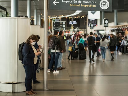 Aeropuerto El Dorado de Bogotá, el 15 de marzo de 2020.