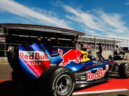 Sebastian Vettel en los entrenamientos del GP de Gran Bretaña de Fórmula 1