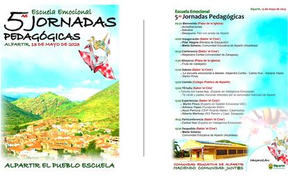 Cartel de las quintas Jornadas Pedagógicas de Alpartir.