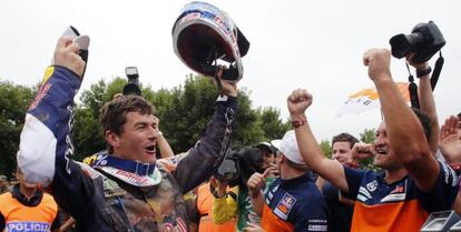 Marc Coma celebra su quinto t&iacute;tulo del Dakar. 