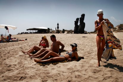 Chiringuito Oli-ba-ba en la playa de Agua Blanca, en Oliva (Valencia)