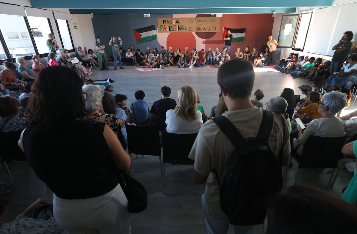 El centenar de profesores recluido en el Círculo de Bellas Artes para reclamar el embargo de armas a Israel levanta su encierro