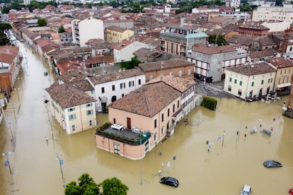 Inundaciones en Lugo (al este de Bolonia) en mayo de 2023.