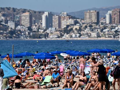 Playa de Levante, en Benidorm, la pasada Semana Santa.