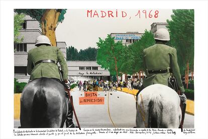 Fotografía de Madrid, 1968, de la serie 'Resistencia al Franquismo', de Marcelo Brodsky.