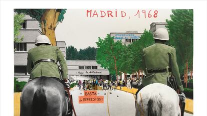 Fotografía de Madrid, 1968, de la serie 'Resistencia al Franquismo', de Marcelo Brodsky.