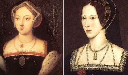 María y Ana Bolena.

María tenía fama de promiscua y era conocida por ser la amante del rey Enrique VIII hasta 1521, cuando se casó con William Carey, un amigo del rey.
Su hermana menor Ana estaba comprometida con un primo irlandés, pero cuando el matrimonio fracasó, se fijó en el antiguo amante de su hermana. Después de su matrimonio, María permaneció en la corte del rey mientras Ana también residía allí, pasando seis años tratando de ganarse el afecto del rey Enrique VIII. Ana finalmente tuvo éxito después de que el rey se separase de la iglesia católica para casarse con ella. Más tarde dio a luz a la futura reina Isabel I. Sin embargo, no logró producir un heredero varón, lo que debilitó su relación con el rey y amenazó su lugar de poder. Ana fue ejecutada después de ser acusada de cometer adulterio e incesto con su hermano, además de conspirar contra el rey. Se le atribuye en gran parte el mérito de haber sido el catalizador de la formación de la Iglesia de Inglaterra, a pesar de su prematuro final.

 