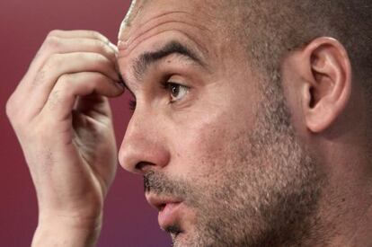 Guardiola, durante una comparecencia ante los medios.