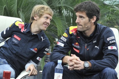 Sebastian Vettel y Mark Webber, en Salzburgo.