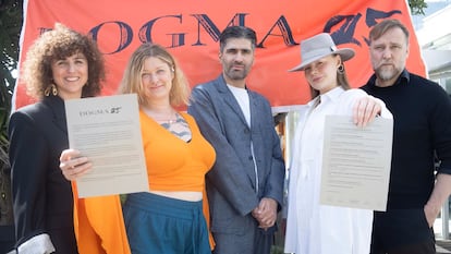 Los primeros directores de Dogma 25 (de izquierda a derecha): May-el-Toukhy, Isabella Eklof, Milad Alami, Annika Berg y Jesper Just