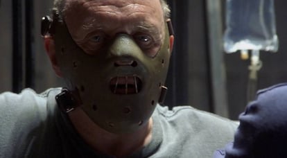 Anthony Hopkins, en 'El silencio de los corderos'.