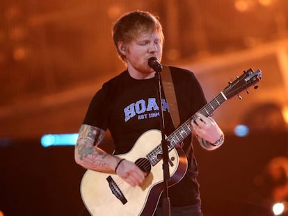 Ed Sheeran, en una actuació recent a Londres.