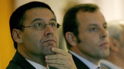 Bertomeu con Sandro Rosell.