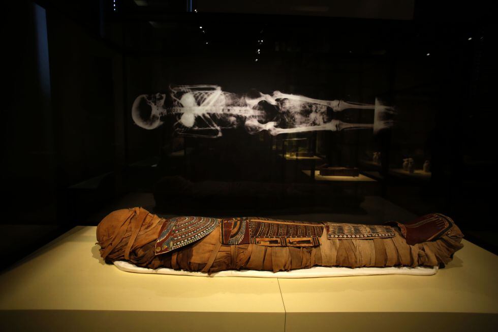 Una de las momias del Museo Arqueológico Nacional.