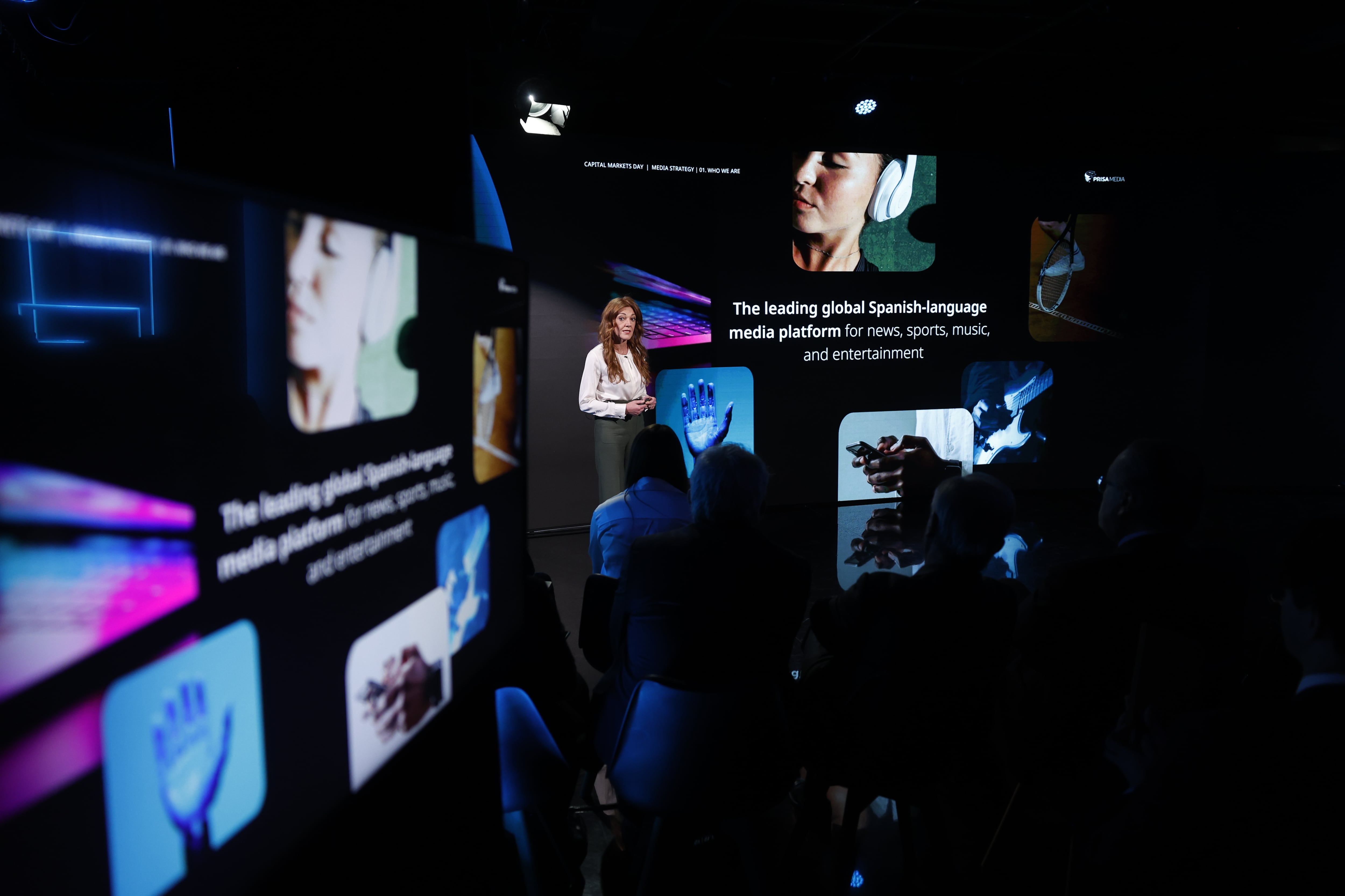 Pilar Gil, CEO de Prisa Media y vicepresidenta de Prisa, durante la presentación. 