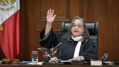 Norma Piña durante una sesión de la Suprema Corte, el 19 de agosto.