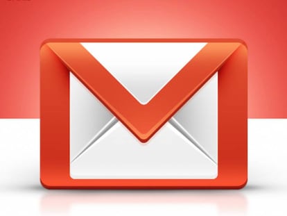 Logotipo de Gmail con fondo rojo
